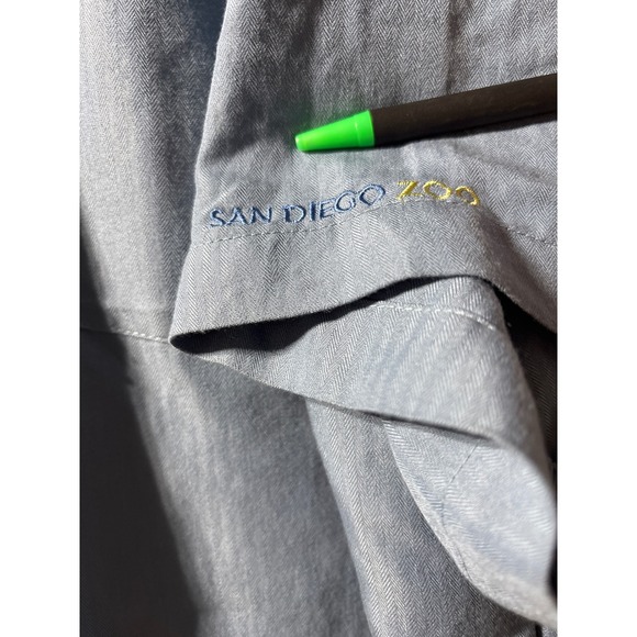 Weekender XL Shirt San Diego‎ Zoo Lion Embroidery Back Rayon Blend Blue Limited - Picture 4 of 7